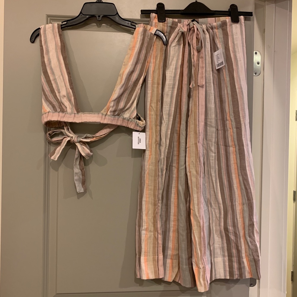 Out From Under Bralette Top & Wide-Leg Pant Set